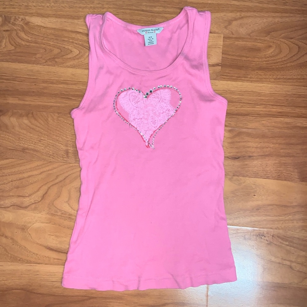 Guess? Jeans Ribbed Rhinestone Tank Top - Picture 2 of 6